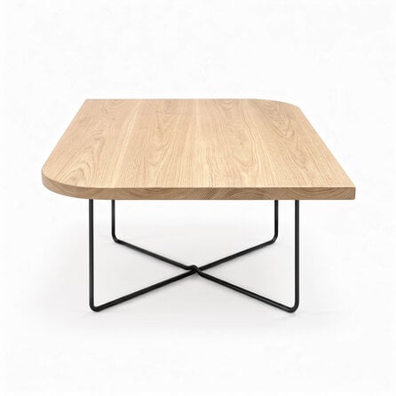Eiken salontafel - diagonaal rond-haaks - vierkant - 2,7 cm dik - vierkante eiken tafel van foutvrij eikenhout (A/B) met brede lamel - 27 mm Eiken salontafel - diagonaal rond-haaks - vierkant - 2,7 cm dik - vierkante eiken tafel van foutvrij eikenhout (A/B) met brede lamel - 27 mm