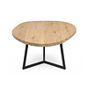 Eiken salontafel - organisch - rond - 2,7 cm dik - ronde eiken tafel van rustiek eikenhout (B/C) met brede lamel - 27 mm Eiken salontafel - organisch - rond - 2,7 cm dik - ronde eiken tafel van rustiek eikenhout (B/C) met brede lamel - 27 mm