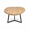Eiken salontafel - organisch - rond - 2,7 cm dik - ronde eiken tafel van foutvrij eikenhout (A/B) met brede lamel - 27 mm Eiken salontafel - organisch - rond - 2,7 cm dik - ronde eiken tafel van foutvrij eikenhout (A/B) met brede lamel - 27 mm