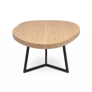 Eiken salontafel - organisch - rond - 4 cm - foutvrij - met brede lamel