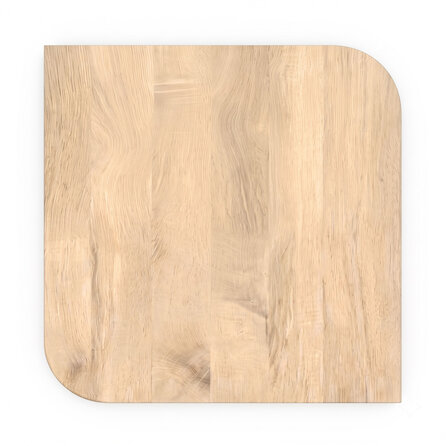 Eiken bistrotafel - diagonaal rond-haaks - vierkant - 4 cm dik - vierkante eiken horeca tafel van foutvrij eikenhout (A/B) met brede lamel - 40 mm Eiken bistrotafel - diagonaal rond-haaks - vierkant - 4 cm dik - vierkante eiken horeca tafel van foutvrij eikenhout (A/B) met brede lamel - 40 mm