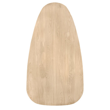 Eiken salontafel - druppel - 2,7 cm dik - druppelvormig eiken tafel van foutvrij eikenhout (A/B) met brede lamel - 27 mm Eiken salontafel - druppel - 2,7 cm dik - druppelvormig eiken tafel van foutvrij eikenhout (A/B) met brede lamel - 27 mm