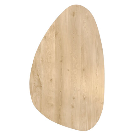 Eiken eettafel - organisch / kiezel - 4 cm dik - eiken tafel van rustiek eikenhout (B/C) met brede lamel - 40 mm Eiken eettafel - organisch / kiezel - 4 cm dik - eiken tafel van rustiek eikenhout (B/C) met brede lamel - 40 mm