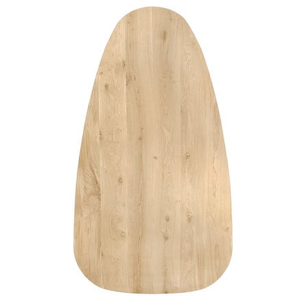 Eiken eettafel - druppel - 4 cm dik - druppelvormig eiken tafel van rustiek eikenhout (B/C) met brede lamel - 40 mm Eiken eettafel - druppel - 4 cm dik - druppelvormig eiken tafel van rustiek eikenhout (B/C) met brede lamel - 40 mm