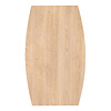 Eiken tafelblad - half ovaal / ellips - 4 cm dik - foutvrij eikenhout (A/B) - verlijmd, brede lamel (9-12 cm) - 40 mm