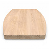 Eiken tafelblad - half ovaal / ellips - 4 cm dik - foutvrij eikenhout (A/B) - verlijmd, brede lamel (9-12 cm) - 40 mm
