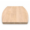 Eiken tafelblad - half ovaal / ellips - 2,7 cm dik - foutvrij eikenhout (A/B) - verlijmd, brede lamel (9-12 cm) - 27 mm