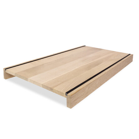 Eiken overzettrede - met dubbele neus van 7 cm hoog (2 stuks) - op maat - 2 cm dik - foutvrij eikenhout (A/B) - verlijmde overzet traptrede - 20 mm Eiken overzettrede - met dubbele neus van 7 cm hoog (2 stuks) - op maat - 2 cm dik - foutvrij eikenhout (A/B) - verlijmde overzet traptrede - 20 mm