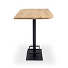 Eiken bartafel - diagonaal rond-haaks - vierkant - 2,7 cm dik - vierkante eiken bar-/sta (horeca) tafel van rustiek eikenhout (B/C) met brede lamel - 27 mm Eiken bartafel - diagonaal rond-haaks - vierkant - 2,7 cm dik - vierkante eiken bar-/sta (horeca) tafel van rustiek eikenhout (B/C) met brede lamel - 27 mm