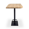 Eiken bartafel - diagonaal rond-haaks - vierkant - 4 cm dik - vierkante eiken bar-/sta (horeca) tafel van rustiek eikenhout (B/C) met brede lamel - 40 mm Eiken bartafel - diagonaal rond-haaks - vierkant - 4 cm dik - vierkante eiken bar-/sta (horeca) tafel van rustiek eikenhout (B/C) met brede lamel - 40 mm