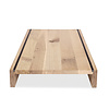 Eiken overzettrede - met dubbele neus van 8 cm hoog (2 stuks) - op maat - 2 cm dik - rustiek eikenhout (B/C) - verlijmde overzet traptrede - 20 mm