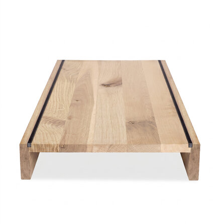 Eiken overzettrede - met dubbele neus van 7,5 cm hoog (2 stuks) - op maat - 2 cm dik - rustiek eikenhout (B/C) - verlijmde overzet traptrede - 20 mm