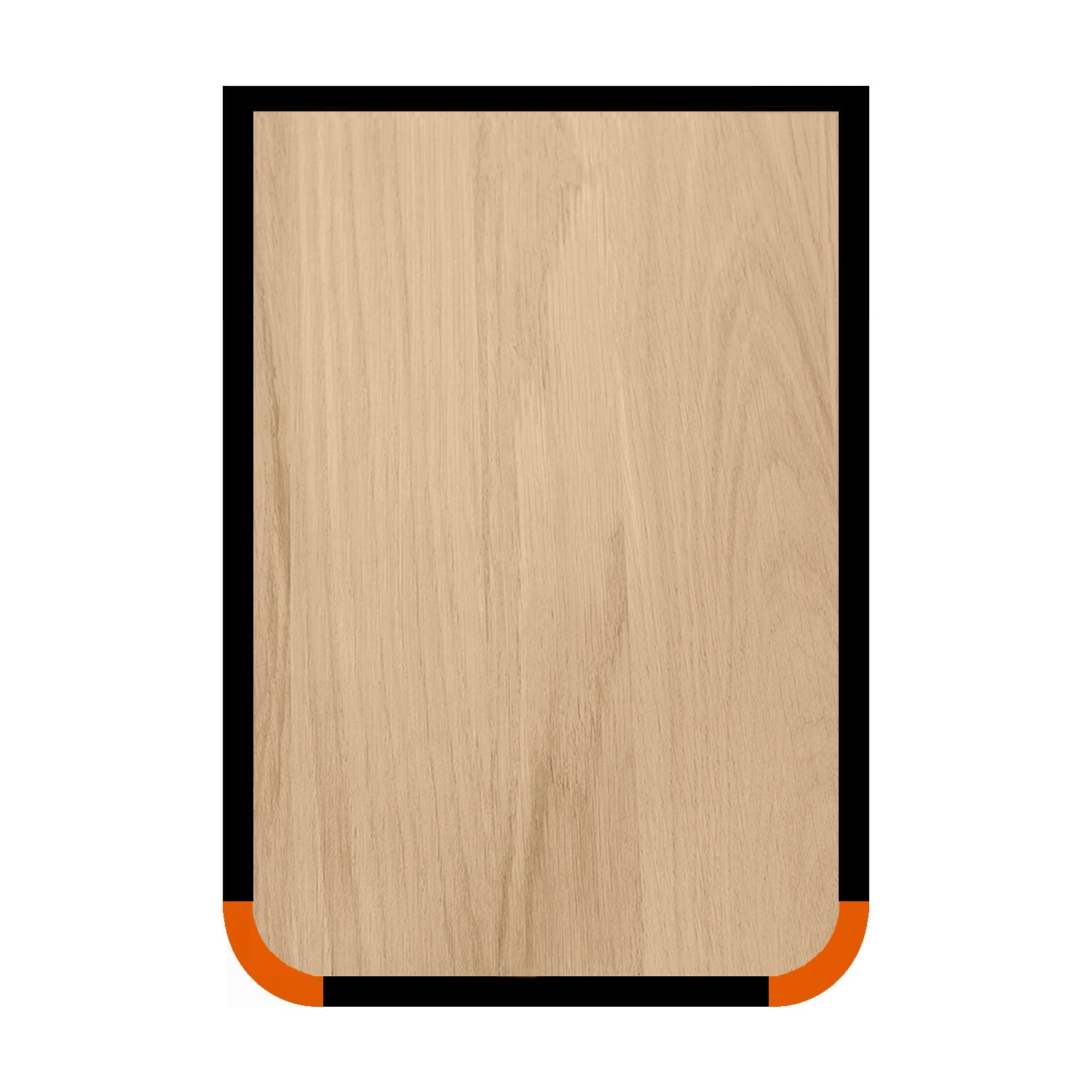 2 ronde hoeken (breedtemaat)