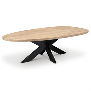 Eiken eettafel - druppel - 4 cm - foutvrij - met brede lamel Eiken eettafel - druppel - 4 cm - foutvrij - met brede lamel