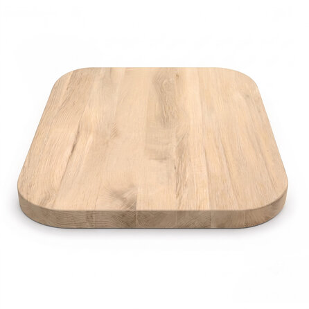 Eiken tafelblad - vierkant - ronde hoeken - 4 cm dik - foutvrij eikenhout (A/B) - verlijmd, brede lamel (9-12 cm) - 40 mm Eiken tafelblad - vierkant - ronde hoeken - 4 cm dik - foutvrij eikenhout (A/B) - verlijmd, brede lamel (9-12 cm) - 40 mm