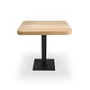 Eiken bistrotafel - ronde hoeken - vierkant - 4 cm dik - vierkante eiken horeca tafel van foutvrij eikenhout (A/B) met brede lamel - 40 mm