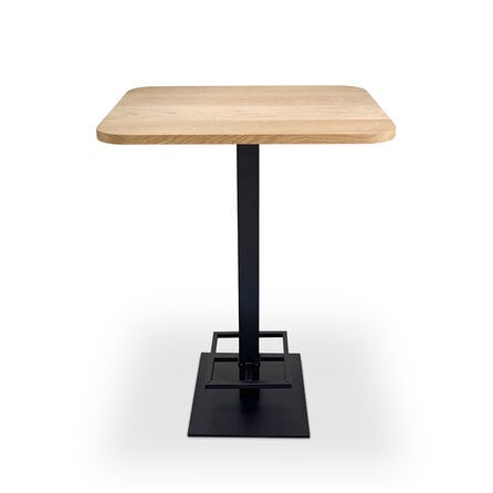 Eiken bartafel - ronde hoeken - vierkant - 2,7 cm dik - vierkante eiken bar-/sta (horeca) tafel van foutvrij eikenhout (A/B) met brede lamel - 27 mm Eiken bartafel - ronde hoeken - vierkant - 2,7 cm dik - vierkante eiken bar-/sta (horeca) tafel van foutvrij eikenhout (A/B) met brede lamel - 27 mm