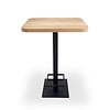 Eiken bartafel - ronde hoeken - vierkant - 4 cm dik - vierkante eiken bar-/sta (horeca) tafel van foutvrij eikenhout (A/B) met brede lamel - 40 mm