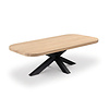 Eiken salontafel - ronde hoeken - 4 cm dik - eiken tafel van foutvrij eikenhout (A/B) met brede lamel - 40 mm