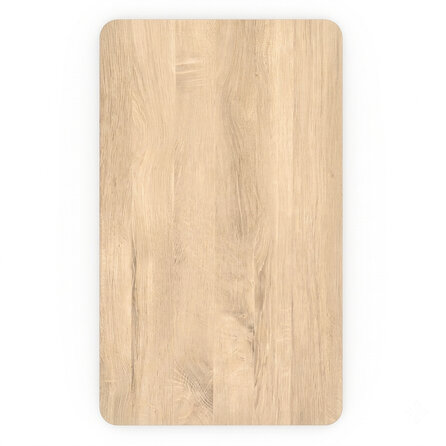 Eiken bartafel - ronde hoeken - 4 cm dik - eiken bar-/sta (horeca) tafel van foutvrij eikenhout (A/B) met brede lamel - 40 mm