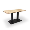 Eiken horecatafel - ronde hoeken - 2,7 cm dik - eiken horeca tafel van rustiek eikenhout (B/C) met brede lamel - 27 mm Eiken horecatafel - ronde hoeken - 2,7 cm dik - eiken horeca tafel van rustiek eikenhout (B/C) met brede lamel - 27 mm