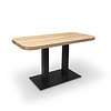 Eiken horecatafel - ronde hoeken - 4 cm dik - eiken horeca tafel van foutvrij eikenhout (A/B) met brede lamel - 40 mm Eiken horecatafel - ronde hoeken - 4 cm dik - eiken horeca tafel van foutvrij eikenhout (A/B) met brede lamel - 40 mm