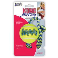 Kong SqueakAir Ball met Touw - M