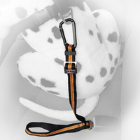 Kurgo Direct to Seatbelt Tether - Black/Orange