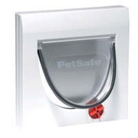 Staywell® Classic Manual 4-Way Locking Cat Flap - White w/tunnel PetSafe® Staywell® Classic Manual 4-Way Locking Cat Flap - White w/tunnel