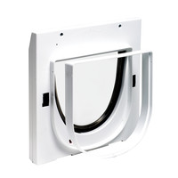 Staywell® Classic Manual 4-Way Locking Cat Flap - White w/tunnel PetSafe® Staywell® Classic Manual 4-Way Locking Cat Flap - White w/tunnel