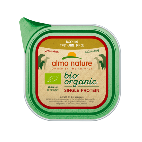 Almo Nature Bio Organic Wet Food Dog - Single Protein - Tray -11 x 150g