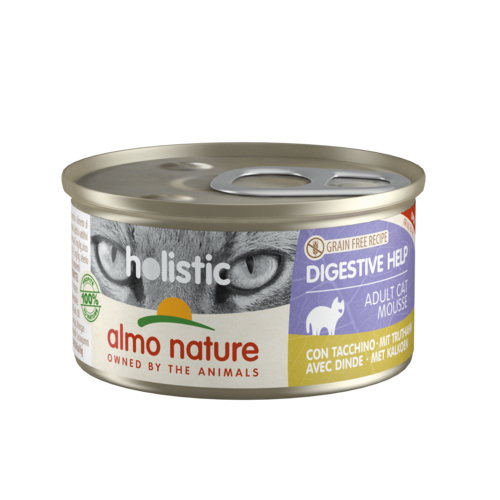 Almo Nature Intestinal Help Wet Food Cat - Cans Sole or Turkey - 24 x 85g