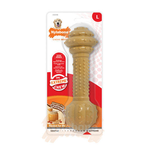 Nylabone Nylabone Extreme Chew Barbell Peanut Butter Large