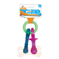 Nylabone Puppy Chew Teething Pacifier Bacon - XS