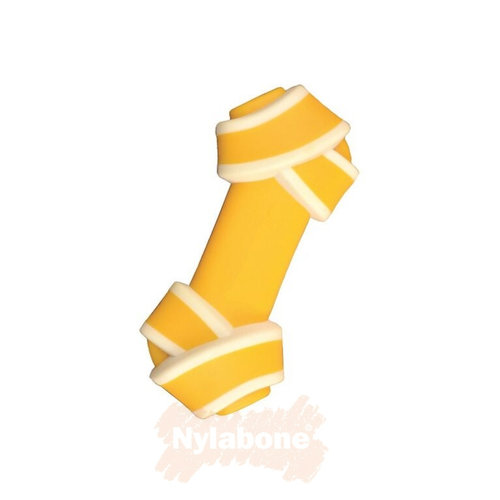 Nylabone Puppy Chew Rawhide Alternative Knot Bone Beef - XS