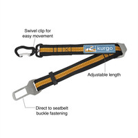 Kurgo - Direct to Seatbelt Swivel Tether - Blauw Kurgo Kurgo - Direct to Seatbelt Swivel Tether - Blauw
