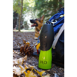 Dog Water Bottle & Travel Bowl Treefrog Green 0,75ltr.