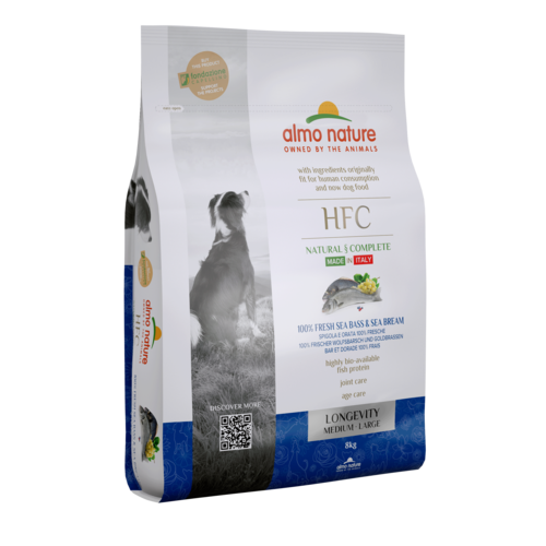 Almo Nature HFC Dry Food Dog - for Medium  &  Large Breed Dogs - Longevity - M/L