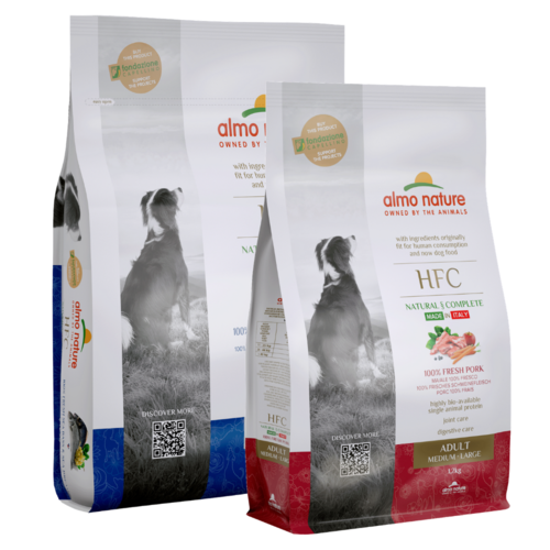 Almo Nature HFC Dry Food Dog - for Medium  &  Large Breed Dogs - Longevity - M/L