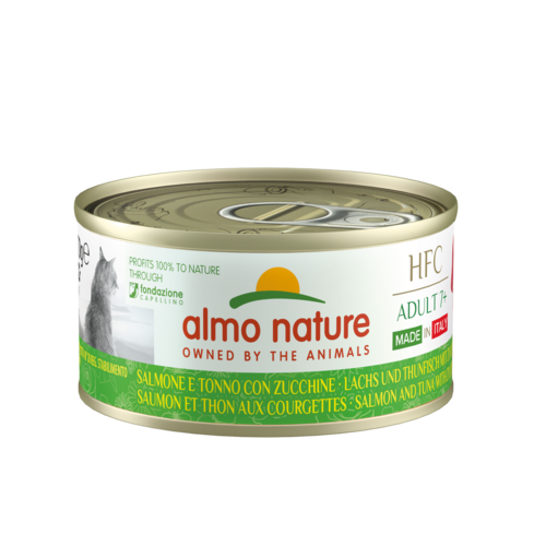 Almo Nature HFC Wet Food Cat - Complete  Adult 7+ - Made in Italy - Cans - 24 x 70g