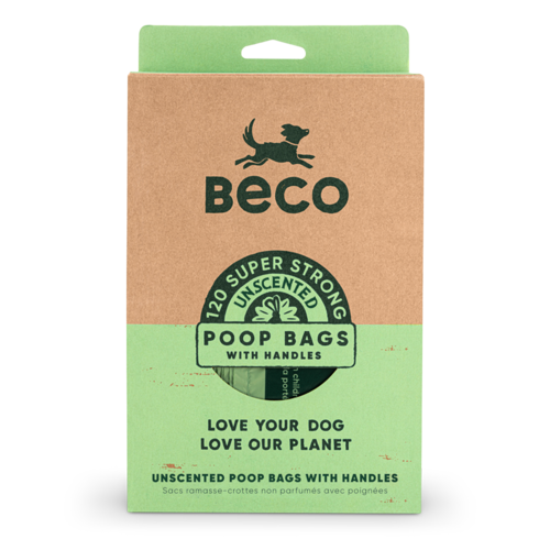 Beco Poop Bags Recycled - Unscented - Handles (120)