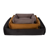 District 70 SHIMMER Box Bed - Dark Grey, Taupe and Ochre