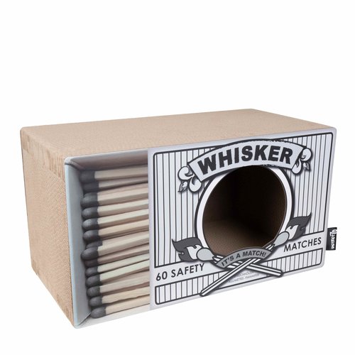 District 70 WHISKER Cardboard Scratcher - 55 x 29 x 30 cm - White, Black and Pink