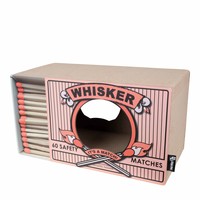 District 70 WHISKER Cardboard Scratcher - 55 x 29 x 30 cm - White, Black and Pink