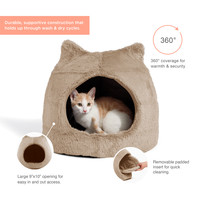 Petstages  Meow Hut - Ivory or Wheat