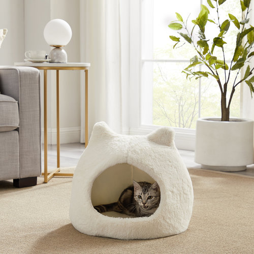 Petstages  Meow Hut - Ivory or Wheat