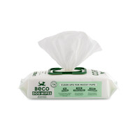 Beco Bamboo Dog Wipes - Unscented - 80 Pack