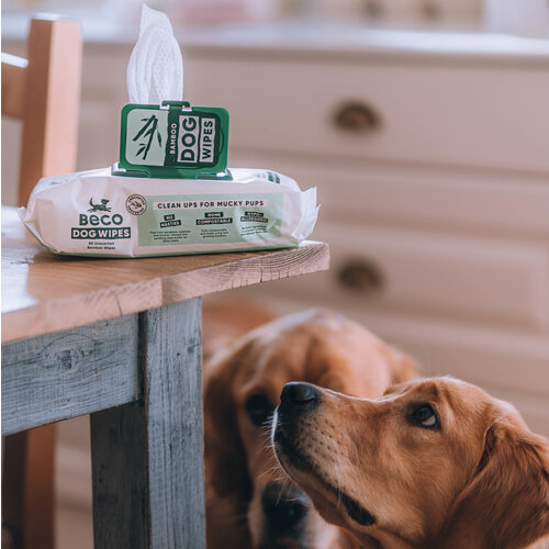 Beco Bamboo Dog Wipes - Unscented - 80 Pack