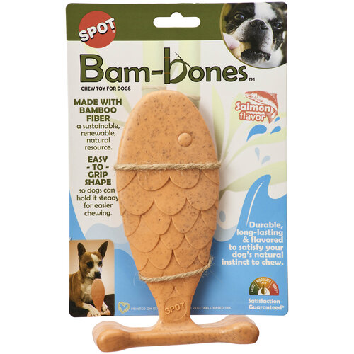 Spot Bam-Bones Chew Toy Fish - Salmon flavor - 4 pack