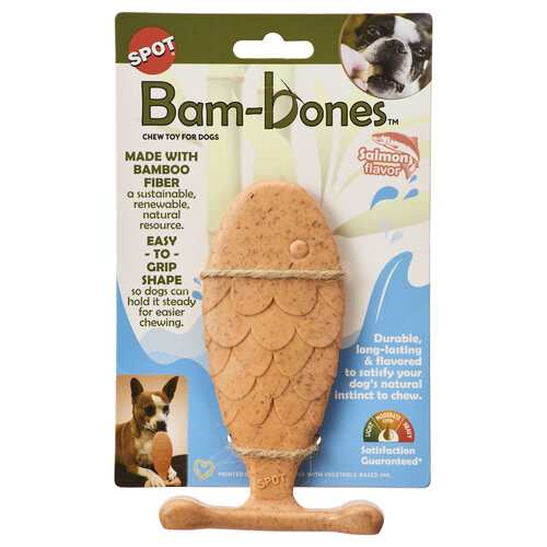 Spot Bam-Bones Chew Toy Fish - Salmon flavor - 4 pack